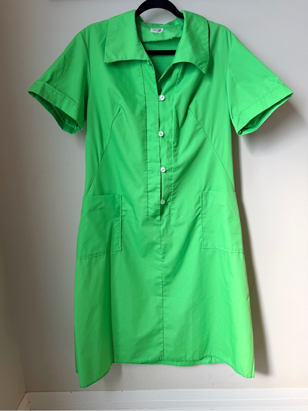 Vintage 70s/80s Green Uniform Dress Service Uniform Co Retro Workwear